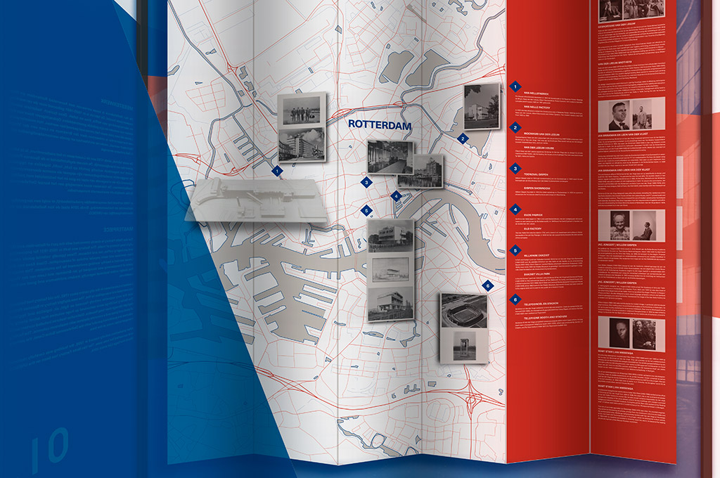 Kaart Van Nellefabriek en Het Nieuwe Bouwen in Rotterdam.